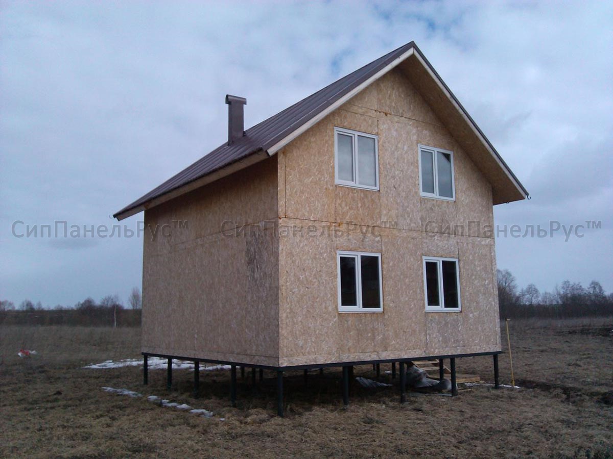 Строительство дома из сип панелей 72 м2, д. Баскаки, Владимирская область.