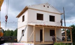 Монтаж готового сборного дома в Московской области.